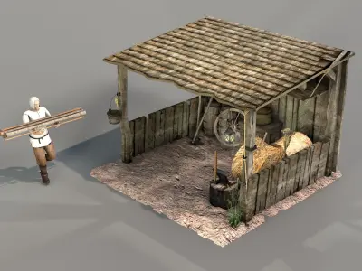 medieval shed 3D model