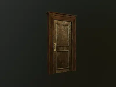 Doors game ready asset Low-poly 3D model