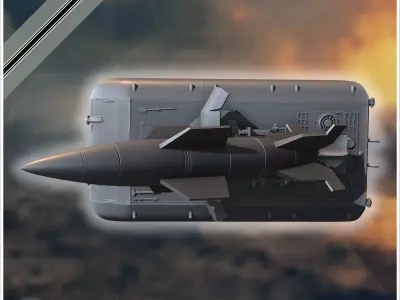 E-100 mit Raketenwerfer V-4 Boden-Boden Rakete Entwicklung rocke 3D print model