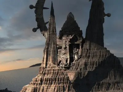 Ancient Mars Gods Temple 3D model