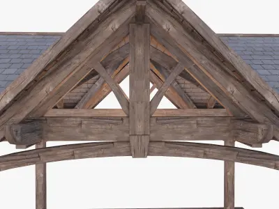 Wooden Pergola 3D model