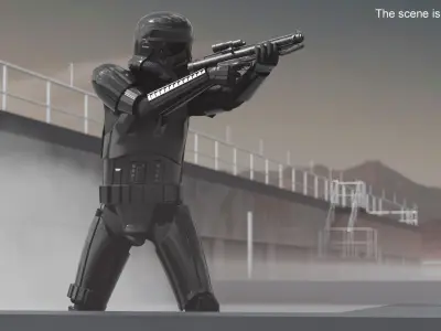  Star Wars Shadow Trooper with Blaster Shooting Pose 