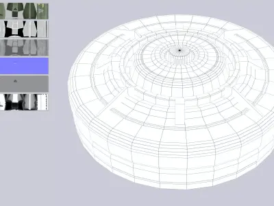 Sci fi land mine Low-poly 3D model