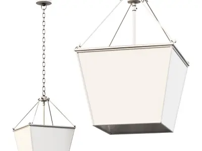 Modern copper pendant chandelier C6136-4 3D model