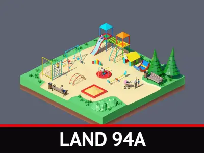 land 94A Low-poly 3D model