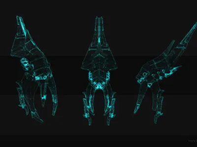 Mass Effect - Reaper Harbinger Low-poly 3D model