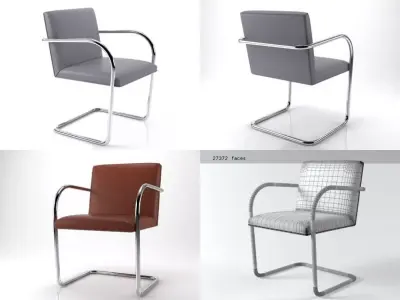 Brno Tubular Side Chair 3D model