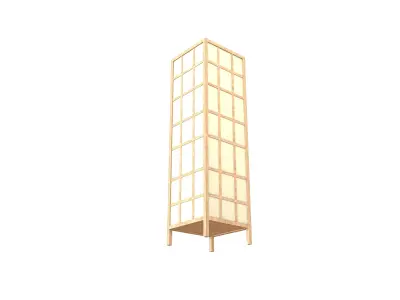 Japanese Lantern v3 001 Low-poly 3D model