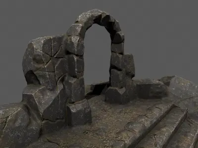 Gate rock 3D model purchase