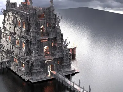 Elite mansion castle 3D model