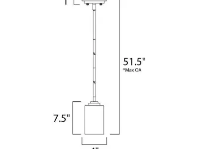 Vikenti 1-Light Single Cylinder Pendant Free 3D model