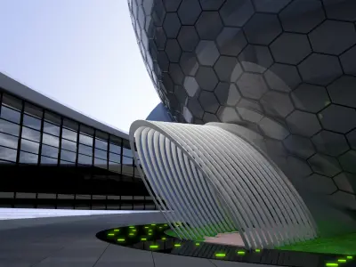 Conceptual Sphere Building 3D model