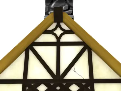 Tudor House Low-poly 3D model