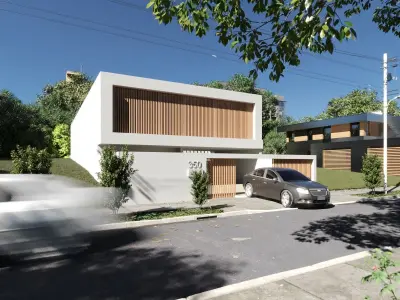 House Nanet exterior scene 3D model 3D model