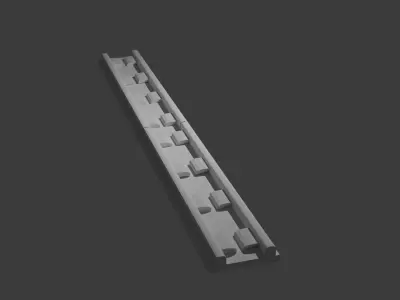 Metro Tracks  Free low-poly 3D model