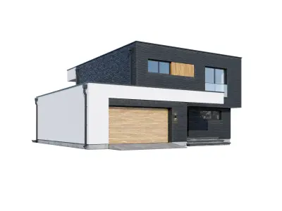 Moden house C-15 with BLENDER file 3D model