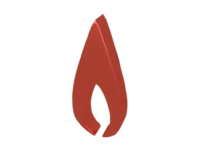 Fire Symbol v2 008 Low-poly 3D model