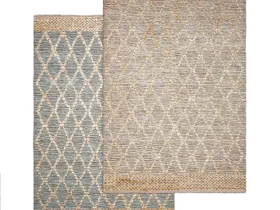 Tufted Silver Rug 3D model