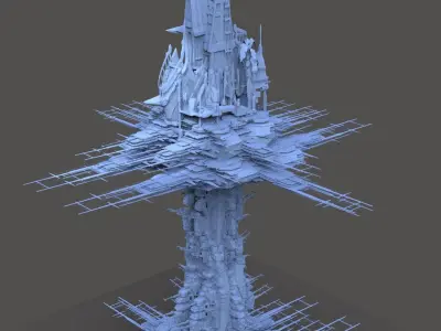 Samoan Island beach Sci fi Abode  3D model