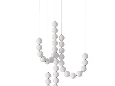 WOMO Pearl Brass Globe Chandelier 3D model