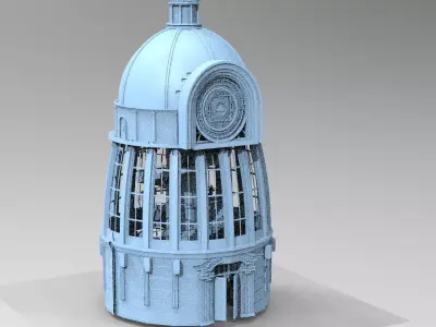 DR Strange Tower observatory With spiral stairs  3D model