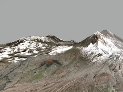Volcano Klyuchevskaya Sopka 3D model