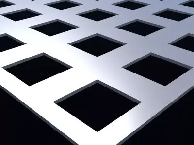 Perforated panel with 36 percent opening 25O117 3D model