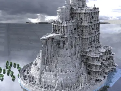 Aztec Temple of learning 3D model