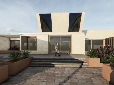 Modern Small Museum 3D Model 3D model