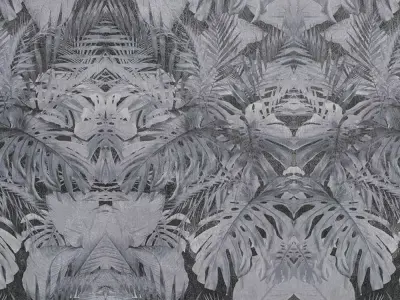 Midnight Jungle Leaf Wall Texture Texture