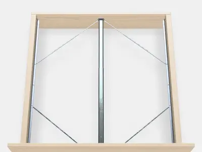 MALM Bed frame high 23 Low-poly 3D model