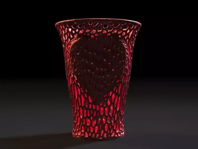 Vase heart 3D print model