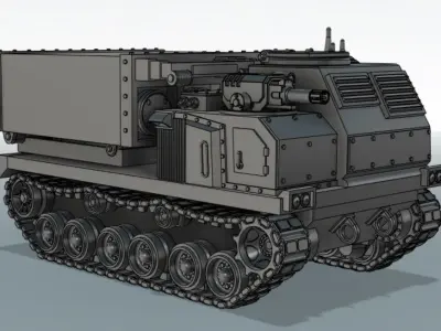 Multiple Launch Rocket System 3D print model