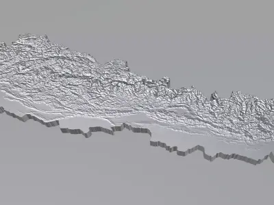 Nepal Terrain Country 3D model