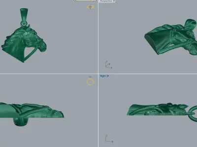 HORSE PENDANT 3D print model