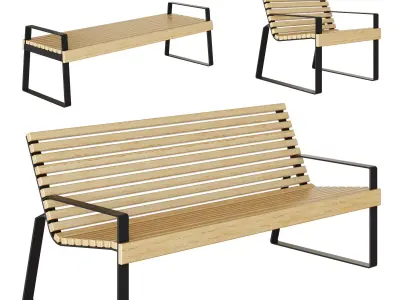 Outdoor furniture from the Gloria series 3D model