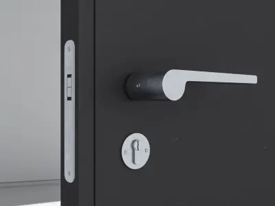 Aluminium door 26 3D model