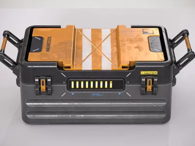 Sci-fi Crate PBR Low-poly 3D model