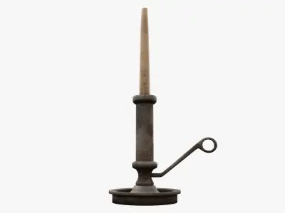 Candle Holder Low-poly 3D model 8
