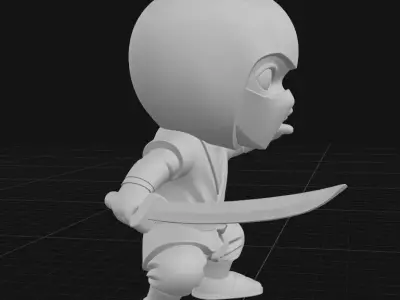 chibi ninja 3D print model