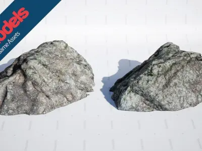 Unimodels Mountain Rocks Vol 1 and 2 Low-poly 3D model
