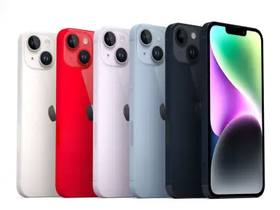 Apple iPhone 14 All Colors 3D model