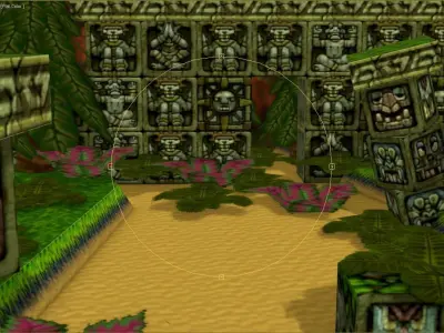 Crash Bandicoot Forest Scene Low-poly 3D model