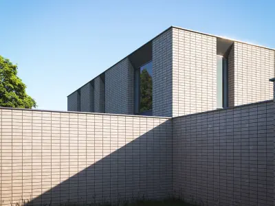 Classic stacked white brick wall texture Texture