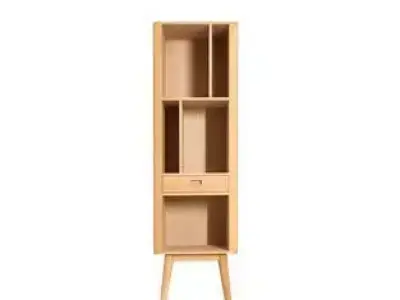 Wooden bookshelf cabinet 3D model