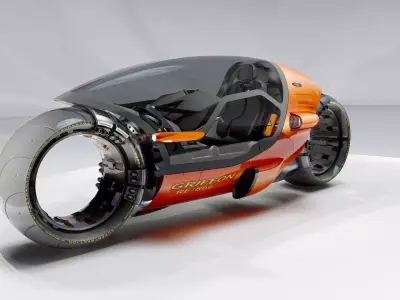 Sci-Fi Futuristic Motorcycle  Cyberpunk Hover Bike 3D model
