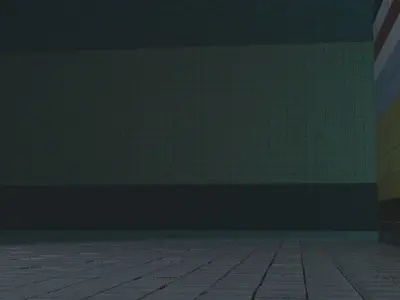 White cracked tiles 3D model