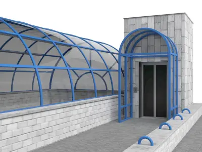 Subway Entrance 3D model  3D model