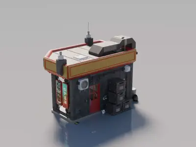 Cyberpunk House 6 3D model