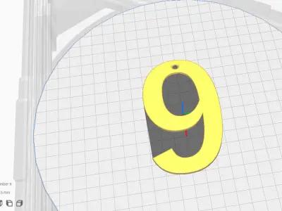 Number 9 3D print model
